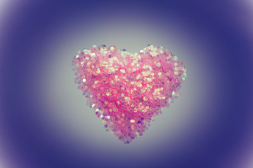 Heart shape on colour background,vintage style