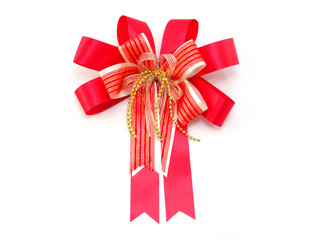 red bow isolated on white background