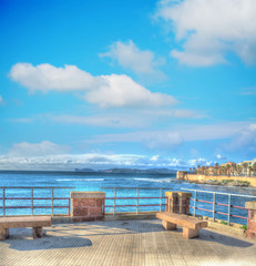 Fototapeta premium Alghero coastline seen from the promenade