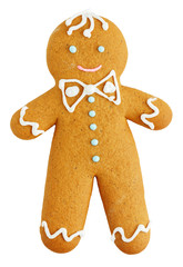 Biscuit man isolated on white