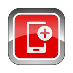 Fototapeta premium Chrome Square Button