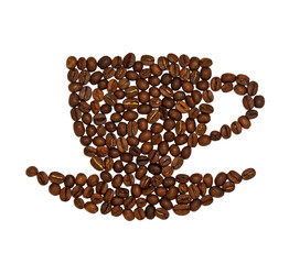 Coffee cup made of beans