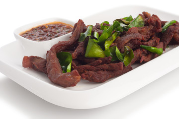 Fried sun-dried beef