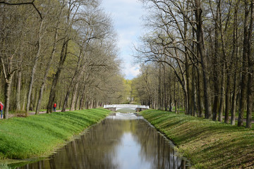 Fototapeta na wymiar Canal in Tsarskoe Selo.