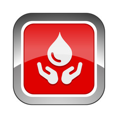 Obraz premium Chrome Square Button