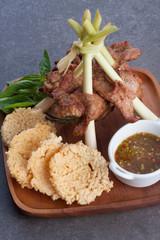 Grilled pork lemongrass