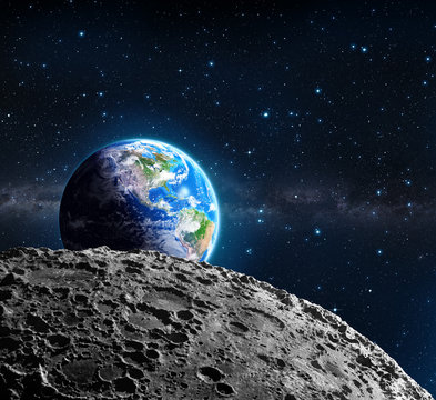 View of earth from the moon 1080P 2K 4K 5K HD wallpapers free download   Wallpaper Flare