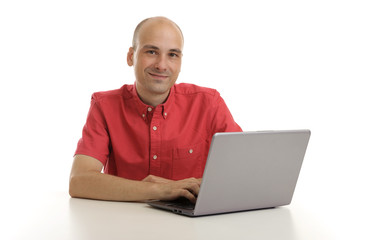 man with a laptop