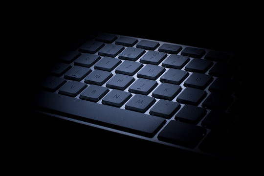 Aluminum keyboard detail dark