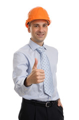 Portrait of handsome engineer