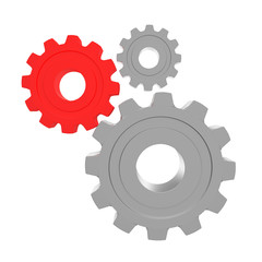 3d gears on a white background