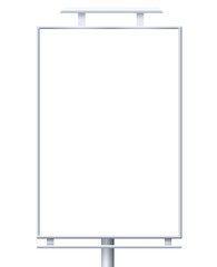 Blank billboard isolated on white background