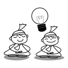 hand drawing cartoon business concept