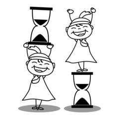 hand drawing cartoon business concept