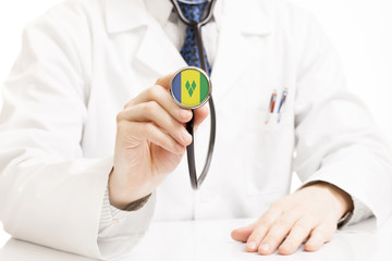 Stethoscope with flag series - Saint Vincent and the Grenadines