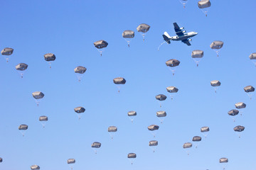 Fototapeta na wymiar Paratroopers