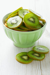 kiwi slices in a bowl