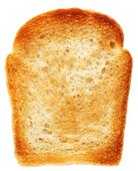 Toast isolated on white