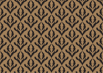 Seamless Damask background wallpaper