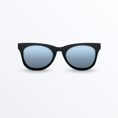 Fototapeta premium Okulary frajerem na na białym tle, doskonałe odbicie