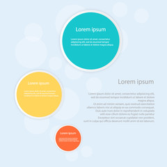 Infographic design on the blue background