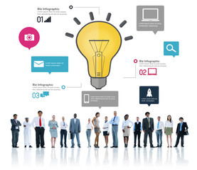 Ideas Inspiration Creativity Biz Infographic Innovation Concept
