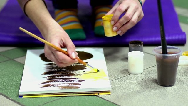Painting gouache and watercolor class