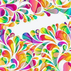 Abstract colorful arc-drop background.