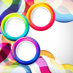 abstract background with round frames.