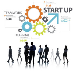 Startup New Business Plan Strategy Teamwork Concept