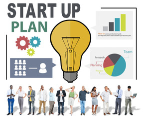 Start Up Launch Business Ideas Plan Creativity Concept