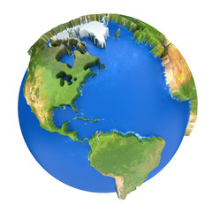Fototapeta premium Earth planet. The Earth texture of this image furnished by NASA