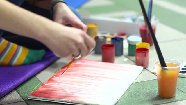 Painting gouache and watercolor class