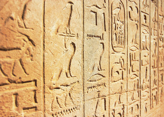Fototapeta na wymiar Old Egypt Hieroglyphs