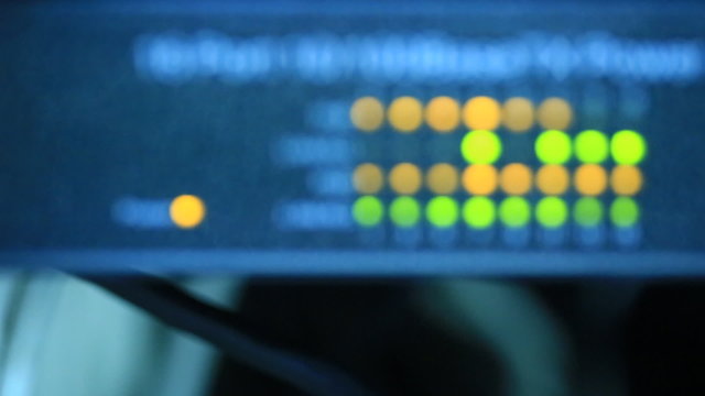LED lighting status on network equipment