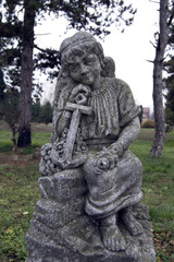 Fototapeta na wymiar Angel on a cemetery