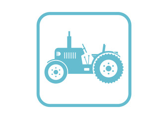 Tractor vector icon on white background