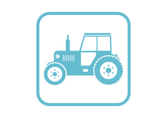 Tractor vector icon on white background