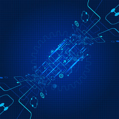 Abstract engineering future technology background