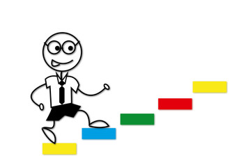 Stufen Karriereleiter hoch hinaus