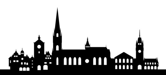 Fototapeta premium Skyline Freiburg im Breisgau