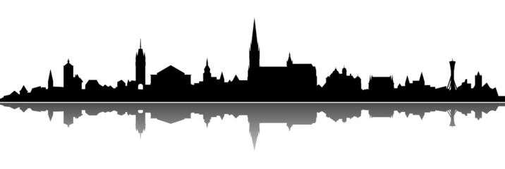 Naklejka premium Skyline Fryburg Bryzgowijski