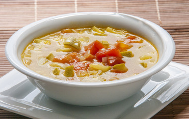 Minestrone soup [Bean,Zucchini soup]
