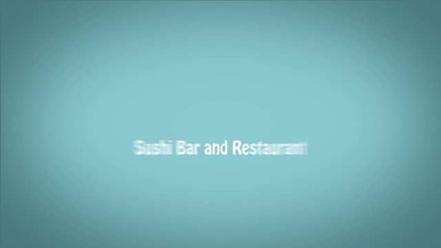Sushi bar restaurant intro
