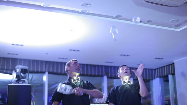 Shaw professional bartenders at the party