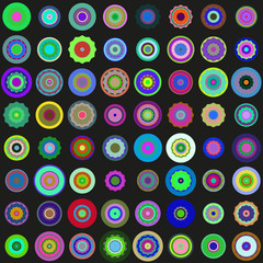 flat abstract texture or pattern with circles mandalas