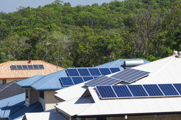 Solar panels on roofs