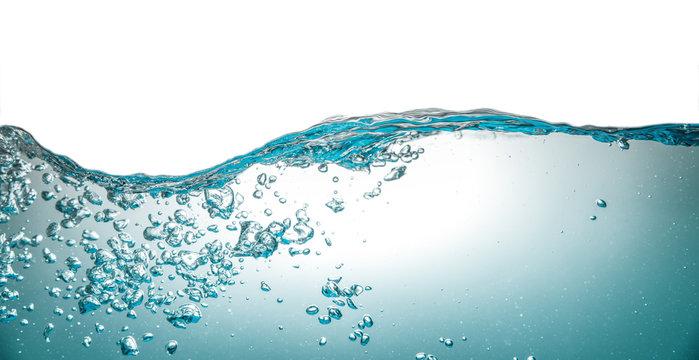 onda splash con bollicine