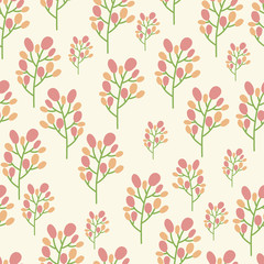 Cute hand drawn flowers pattern