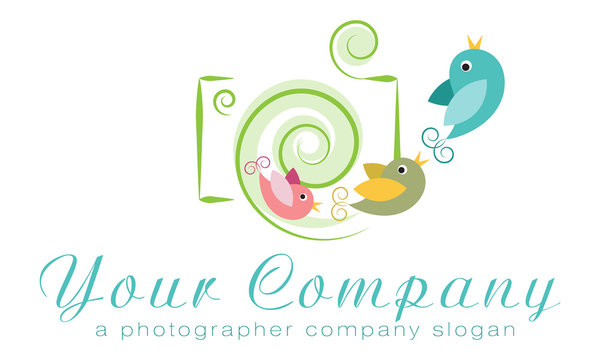 Vector logo template, photo agency logo family photographer logo